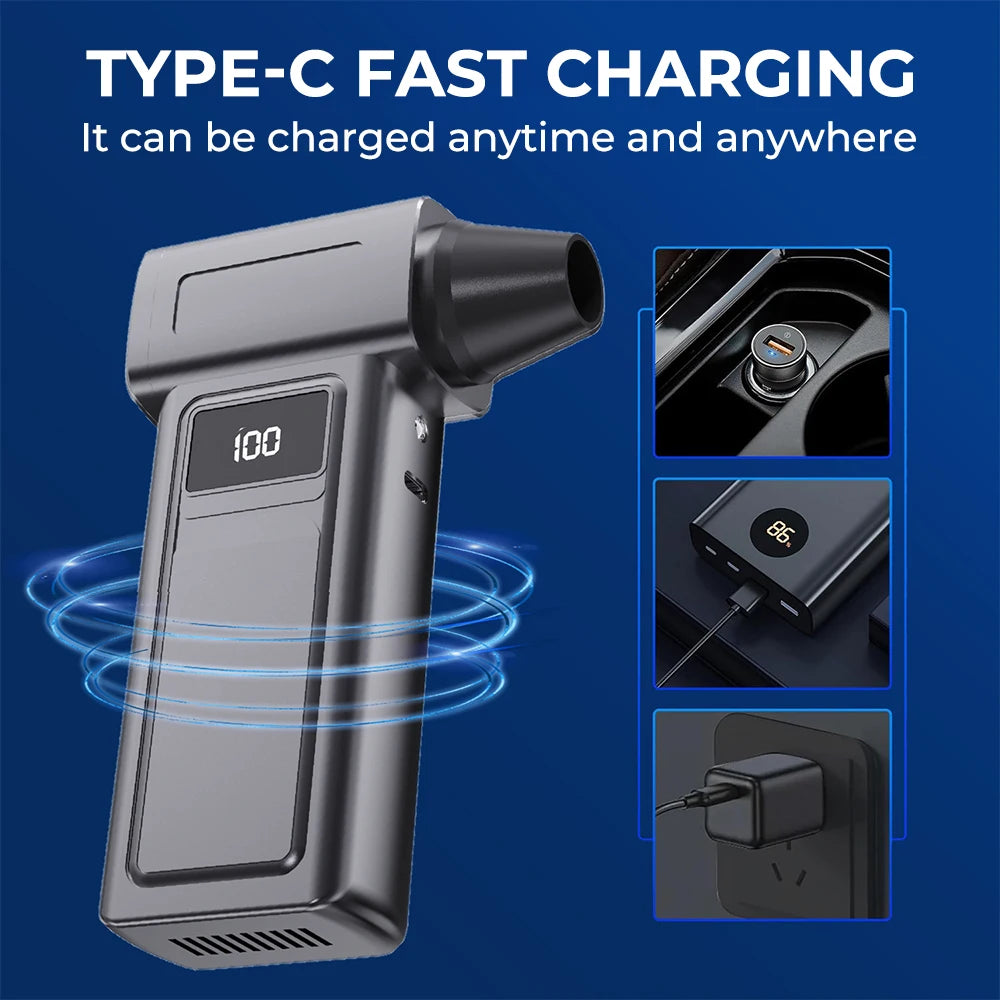 Turbo Jet Fan 100000RPM - Profesjonalna Dmuchawa Bezszczotkowa | 2x Baterie 21700